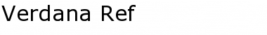Verdana Ref Regular Font