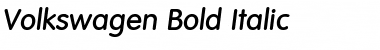Volkswagen Bold Italic Font