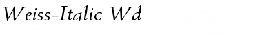 Download Weiss-Italic Wd Font