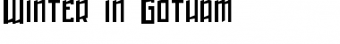 Winter in Gotham Font