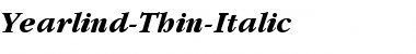 Yearlind-Thin-Italic Font