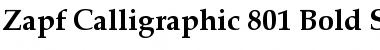 Zapf Calligraphic 801 SWA Bold