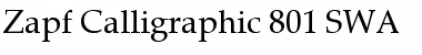 Zapf Calligraphic 801 SWA Roman