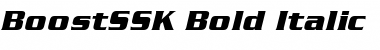 BoostSSK Bold Italic Font