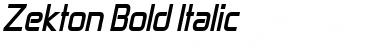 Zekton Bold Italic Font