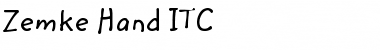 Zemke Hand ITC Font