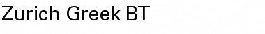 Download ZurichGreek BT Font