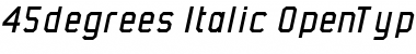 45degrees Italic Font