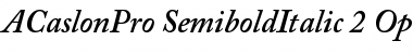 Adobe Caslon Pro Semibold Italic