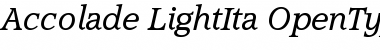 Download Accolade-LightIta Font