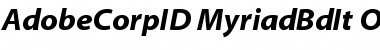 Adobe Corporate ID Myriad Bold Italic
