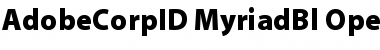 Adobe Corporate ID Myriad Black Font