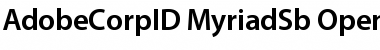 Adobe Corporate ID Myriad Semibold Font