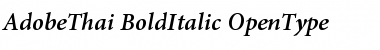 Adobe Thai Bold Italic Font
