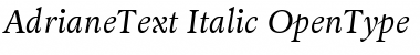 Adriane Text Italic Font