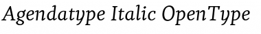 Agendatype Italic