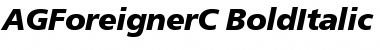 AGForeignerC Bold Italic Font