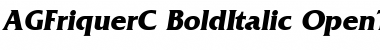AGFriquerC Bold Italic Font