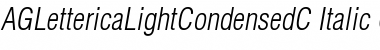 AGLettericaLightCondensedC Italic Font