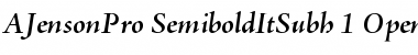 Adobe Jenson Pro Semibold Italic Subhead