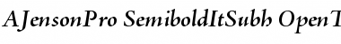 Adobe Jenson Pro Semibold Italic Subhead Font