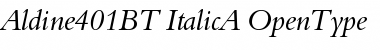 Aldine 401 Italic