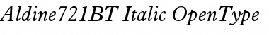 Aldine 721 Italic