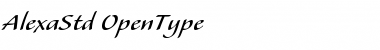 Alexa Std Font Alexa Std Font