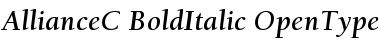 AllianceC Bold Italic Font