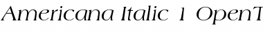 Americana Italic Font