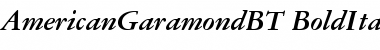 American Garamond Bold Italic