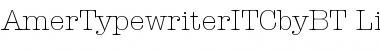 ITC American Typewriter Font