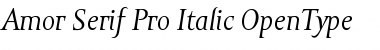 Amor Serif Pro Italic Font