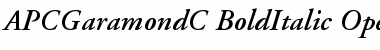 APCGaramondC Bold Italic Font