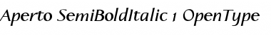 Aperto SemiBold Italic