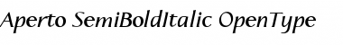 Aperto SemiBold Italic