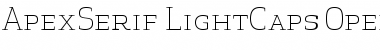 Download Apex Serif Light Caps Font