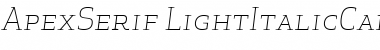 Download Apex Serif Light Italic Caps Font