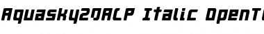 Aquasky20ALP Italic Font