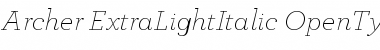 Archer Extra Light Italic Font