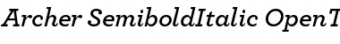 Archer Semibold Italic Font