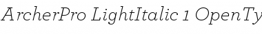 ArcherPro Light Italic