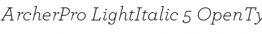 ArcherPro Light Italic