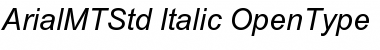 Arial MT Std Italic Font