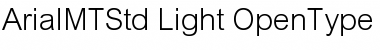 Arial MT Std Light Font