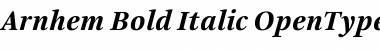 Arnhem Bold Italic Font