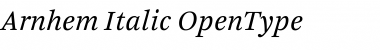 Arnhem Italic Font