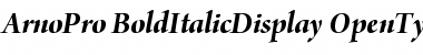 Arno Pro Bold Italic Display Font