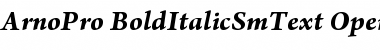 Arno Pro Bold Italic SmText Font