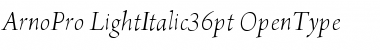 Arno Pro Light Italic 36pt Font